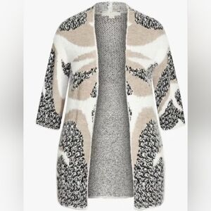 City Chic Aveology Laila Open Front Coatigan Sweater